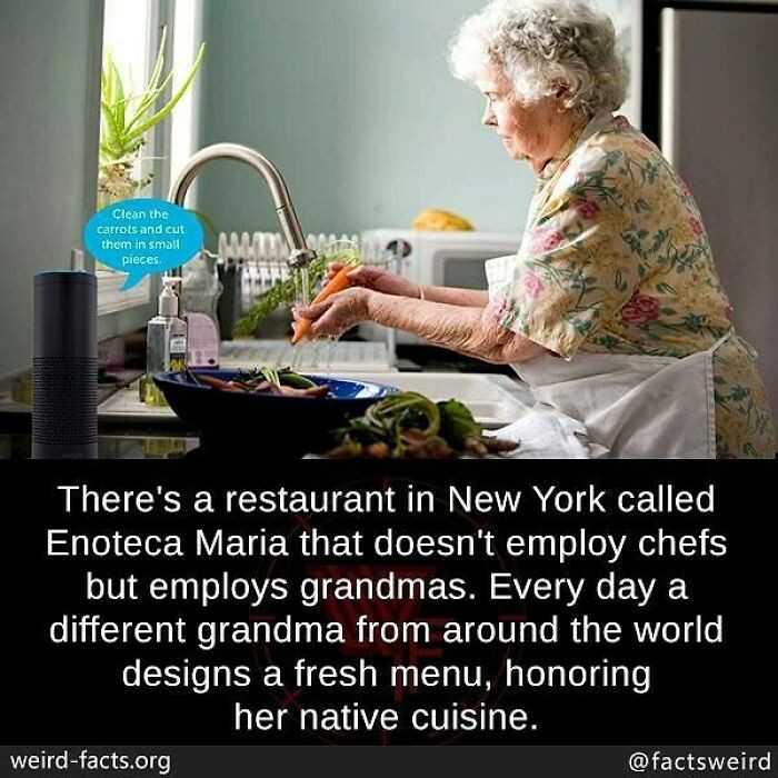 32. A New York restaurant employs grandmothers to run their kitchens