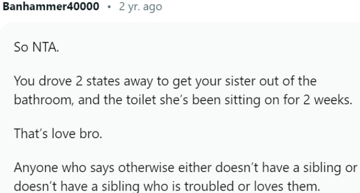 It is a powerful testament to the bond between siblings