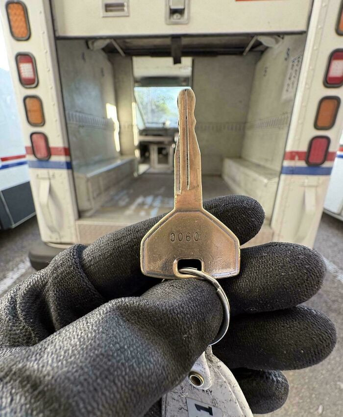 "37 Years Of Wear On My Mail Truck Key"
