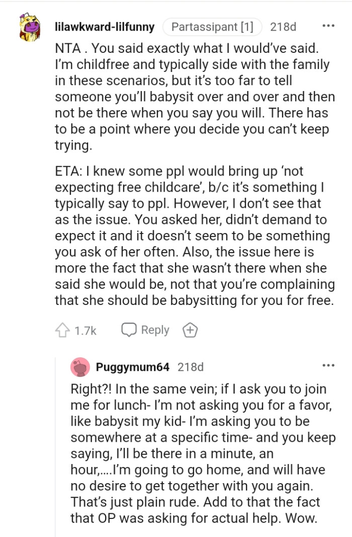 There Has to Be a Point Where the OP Decided She Can't Keep Trying