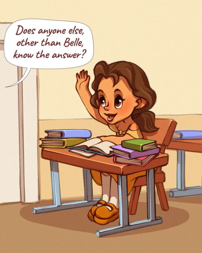 3. Belle is the most intelligent in the class.