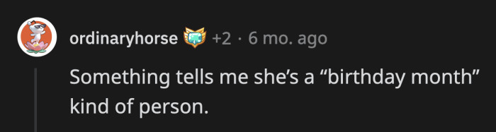 Happy birth month, OP!