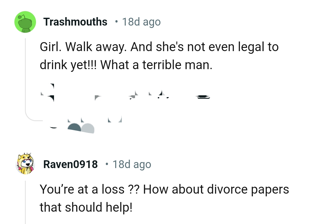 OP's husband is horrible, as the intern is not even old enough to drink yet