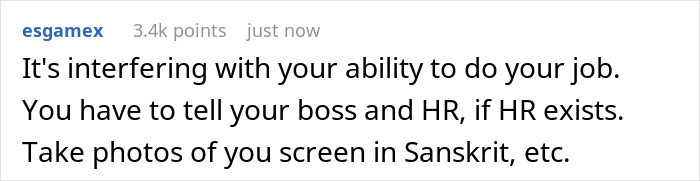 The OP has to tell the boss