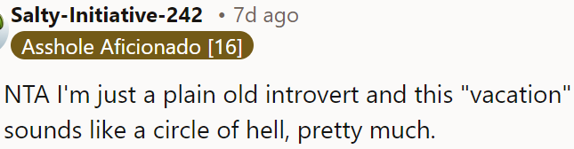 This vacation sounds like a nightmare.