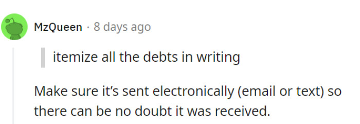 A digital paper trail is like a debt detective's best friend...