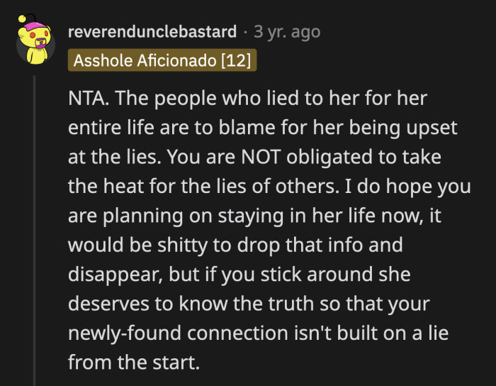 Rob and his family need to deal with Kara's anger. They should think of it as repentance for the 19 years they kept Kara's existence a secret from OP.