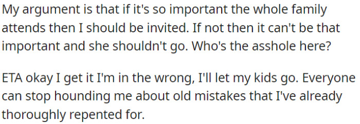 OP thinks he should receive an invitation