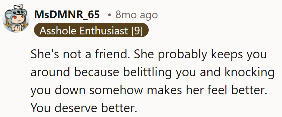 Time to ditch the negativity and upgrade his circle.