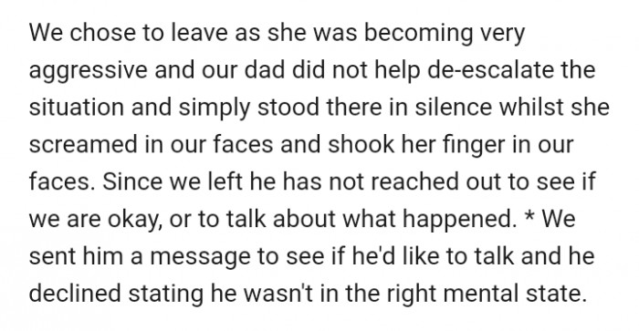 Unfortunately, the explanation fell on deaf ears