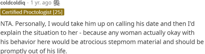 Consider involving the potential date and explaining the situation