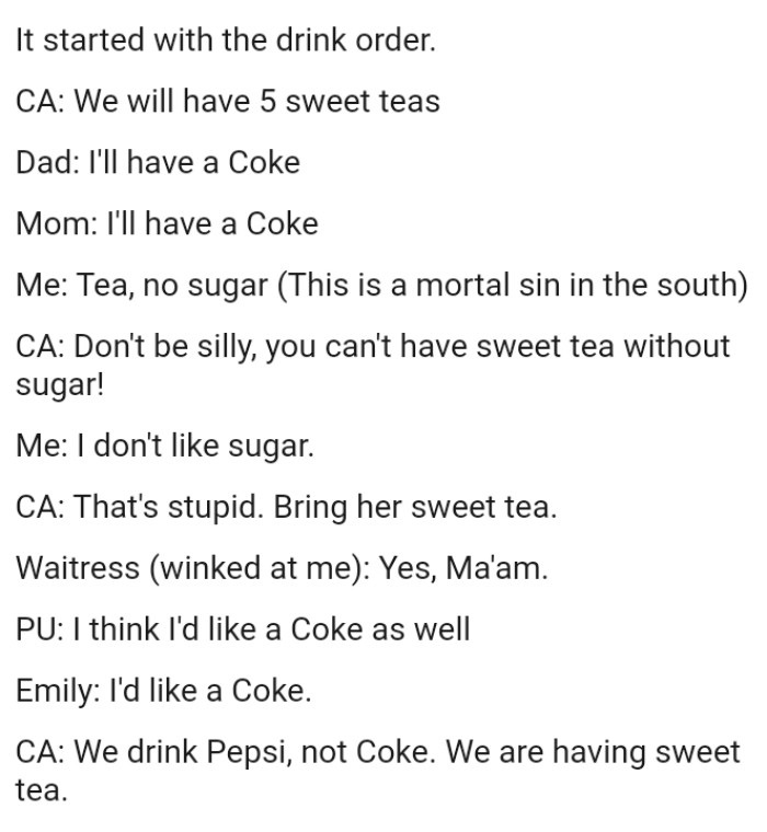 It all started with the drink order