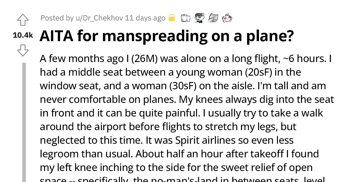 Man Gets Humiliated In Front Of The Entire Plane After Woman Called Him Out For Manspreading