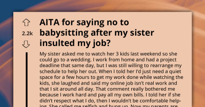 Saying No To Babysitting Turns Into Family Drama