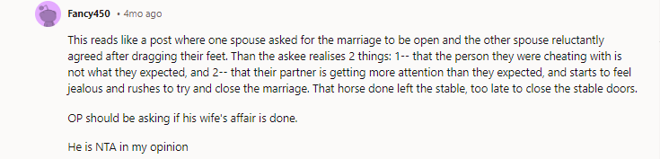 NTA. It could be a case of buyer's remorse. Have a conversation to ask if this sleeping arrangement still works for both of you. However, I would say you get to be the ultimate judge on whether things go back to the way they were or if you find some new middle ground.