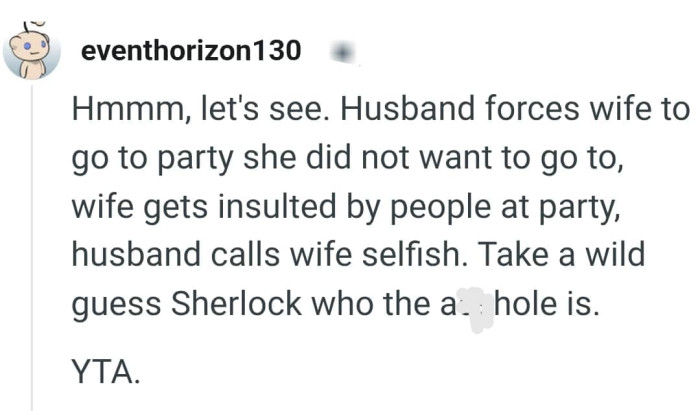 The OP can guess who the AH is