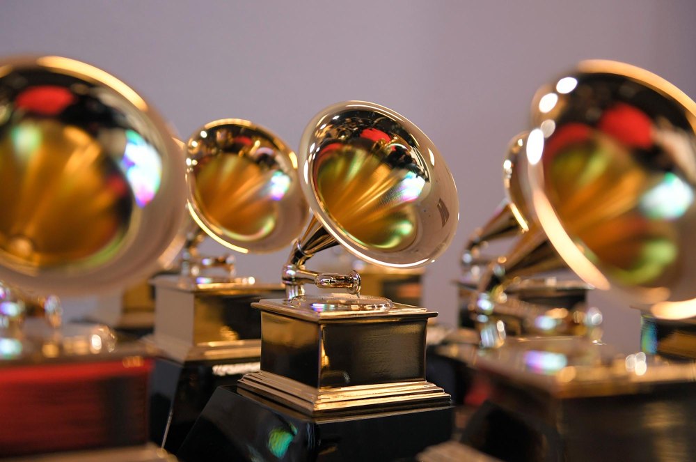Grammy trophies.