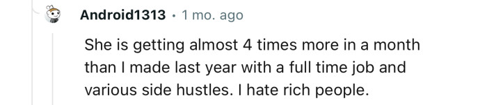 Even with a full-time job and various side hustles, this Redditor can’t match up
