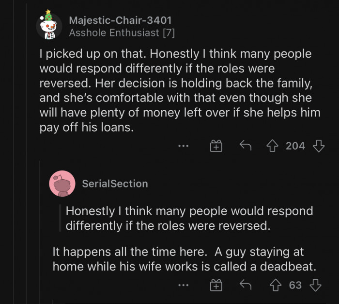 If the roles were reversed, people would have different opinions on the matter.