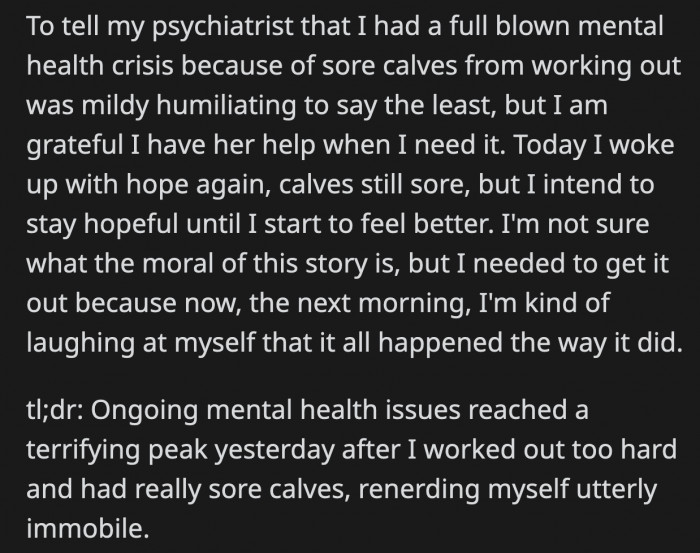 OP felt better after everything calmed down and learned her lesson