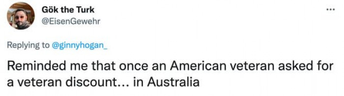 21. A veteran discount