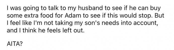 So, she asked the Reddit community if she is the a**hole.