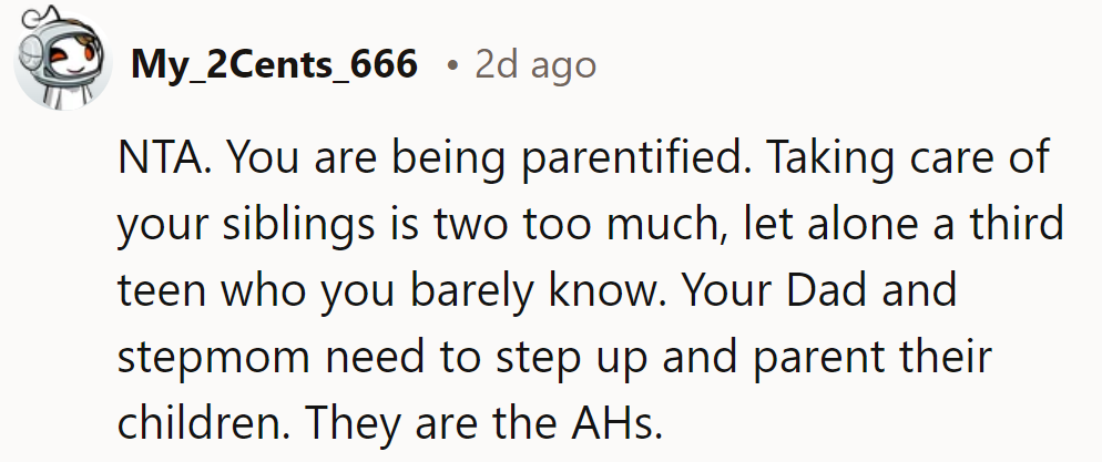Parenting is a two-sibling job, not three.