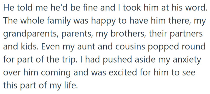 She hoped the trip would bring him closer to her roots—and to her family.