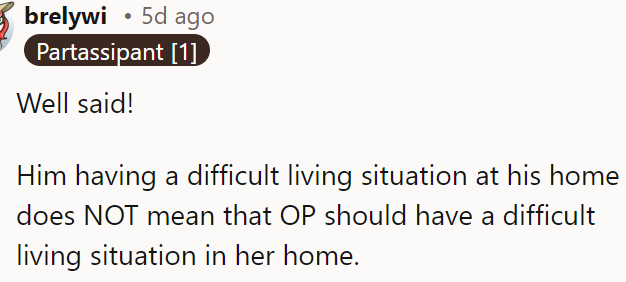 The OP is under no obligation to put up with them