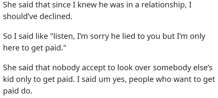 But the girlfriend was very persistent and continued with her strange point of view: