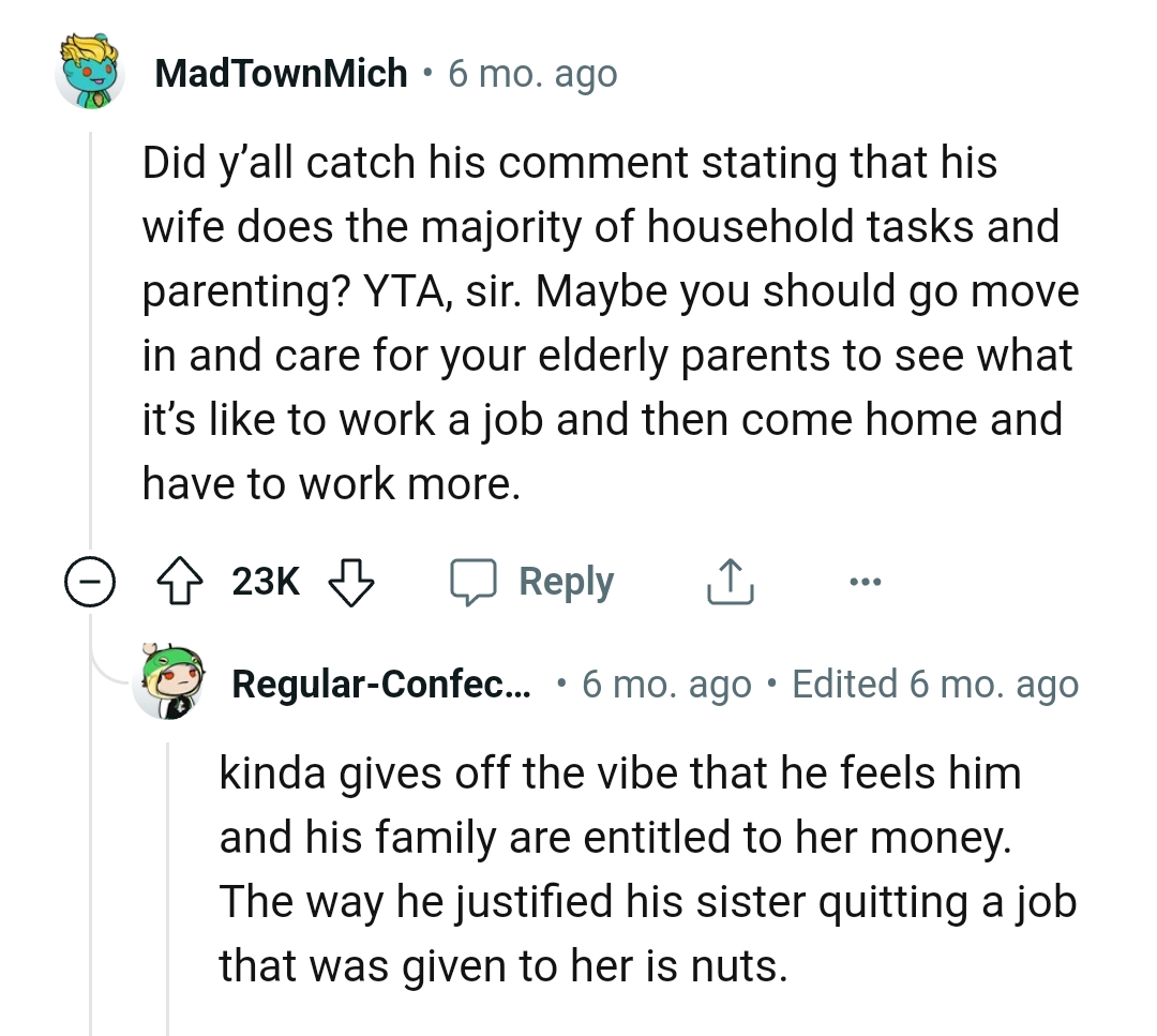 Caring for elderly parents