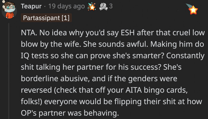 But there are Redditors who took sides