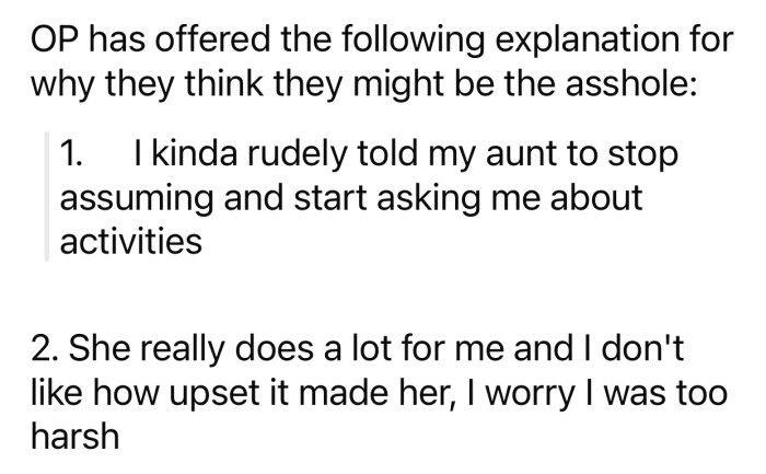 OP feels he might be the a-hole in this scenario for the following reason: