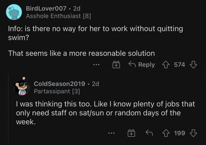 She could pay it over a long period of time.