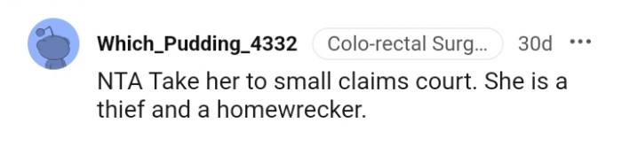 She is a third and a homewrecker