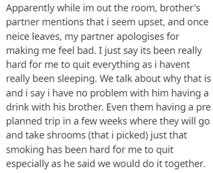 OP explains that giving up smoking has been really hard for her