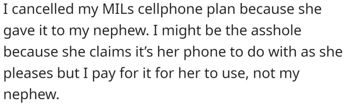 OP has offered the following explanation for why they think they might be the a-hole: