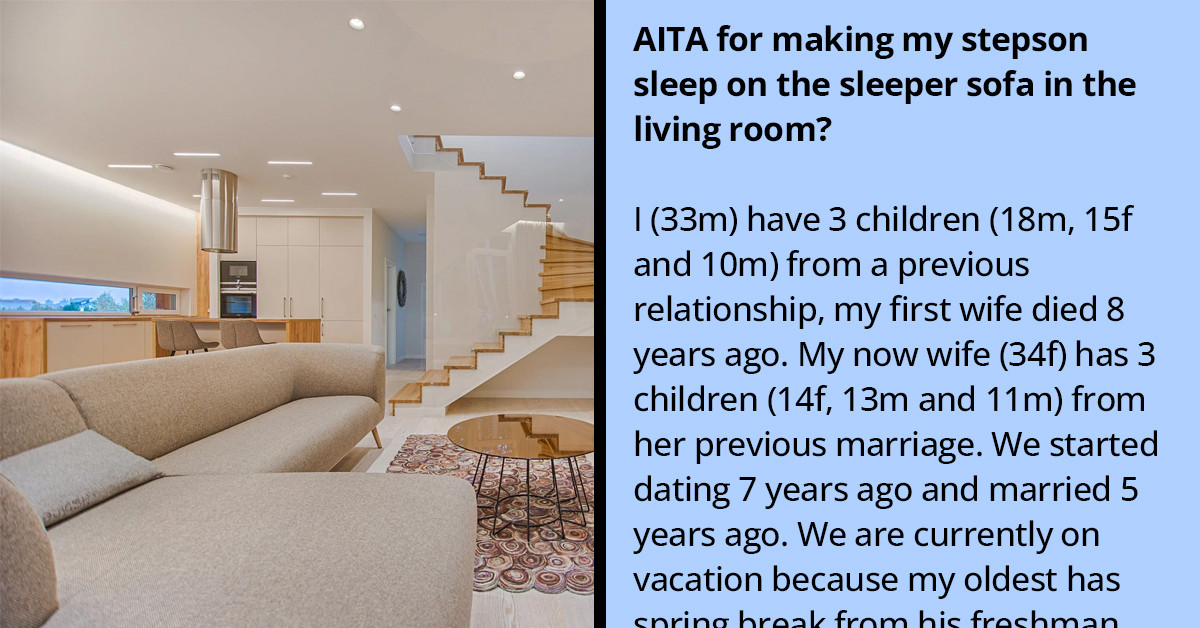 Redditor Sends Stepson To Sleep On Sofa Because Of His Racist Comments About His Brother’s GF, Gets Accused Of Overreacting