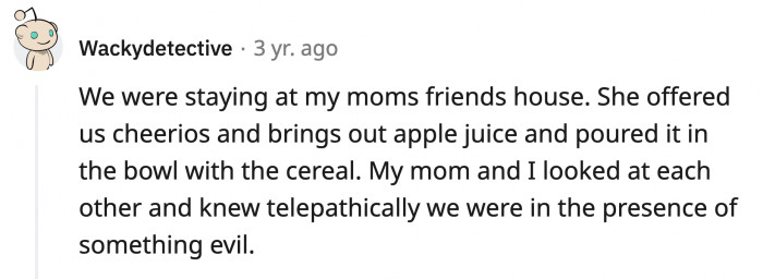 2. This person tried to improve on the perfection that is breakfast cereal and milk, then came up with this monstrosity.