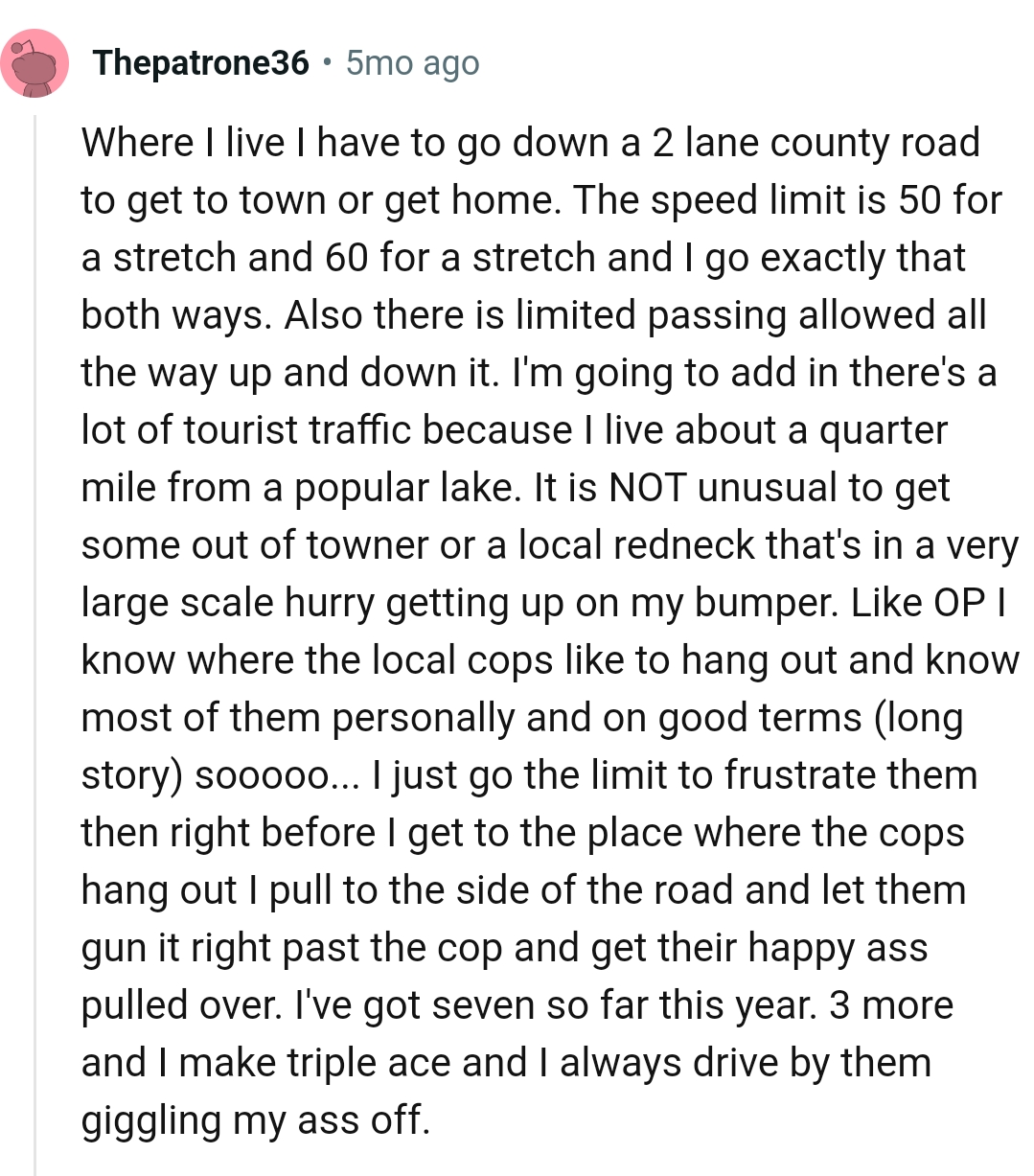 The Speed Limit is 50 for a Stretch