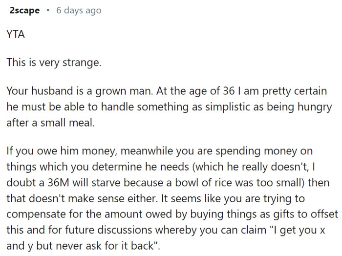 It seems that OP is preparing high ground for their next argument