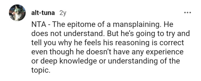 He has no deep understanding or knowledge of what it is all about