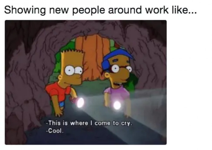 11. When you're showing a new employee around