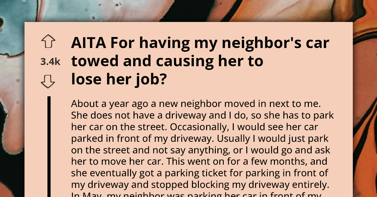 Woman Gets Neighbor’s Car Towed Over Driveway Dispute, Causing Her to Lose Her Job