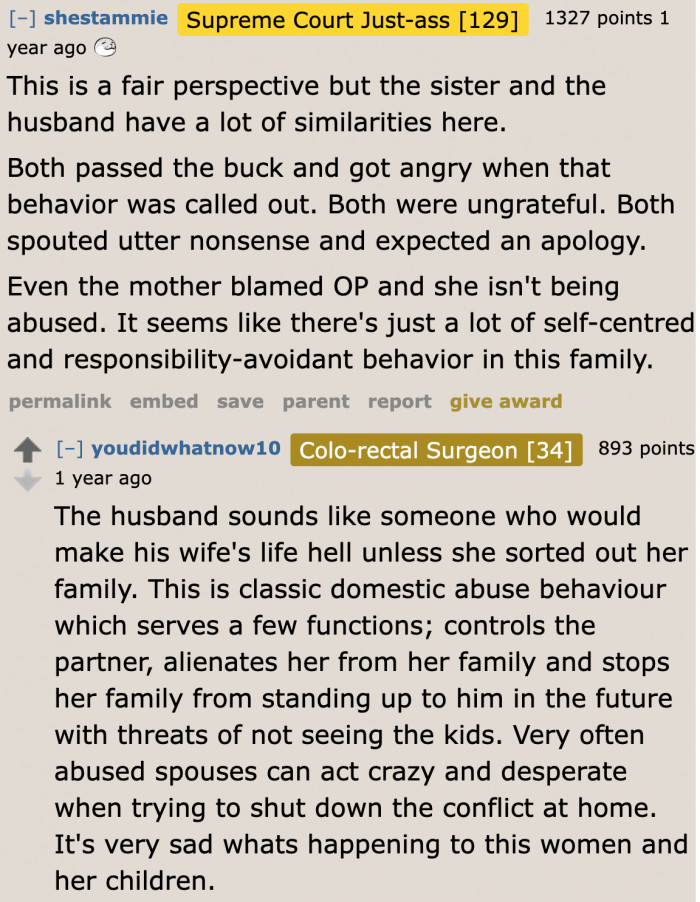 Some Redditors feel that something is wrong with the OP's family.