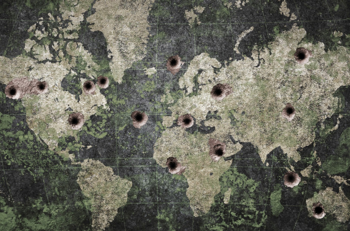 Map highlighting Arctic military exercise areas, signaling heightened geopolitical tensions and risk