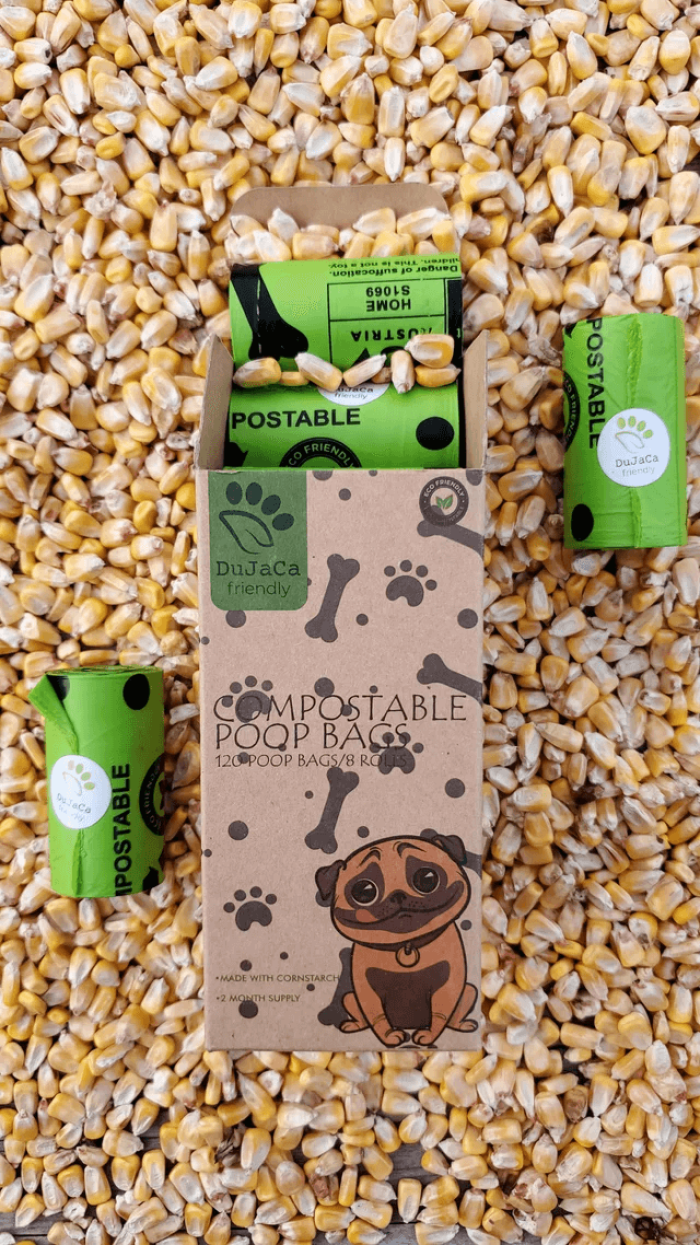 17. Compostable Dog Poo Bags Made from Corn Starch an Alternative for the Traditionally Poo Bags made from Plastic