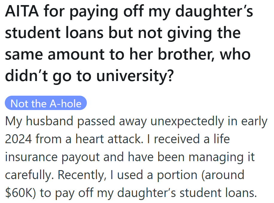 What started as one mom’s attempt to fix the past ended up sparking a new family argument.