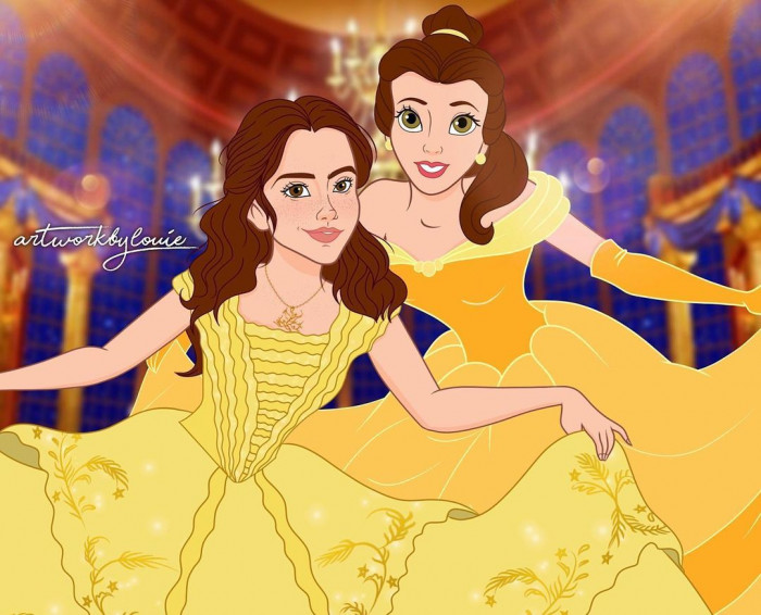 1. These two both look beautiful, and Belle is portrayed perfectly in both ways. This artwork is insane.