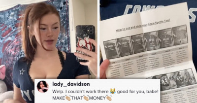 Viral TikTok Video Shows Twin Peaks Server Demonstrating How She Redesigns Her Shirts in Readiness for Game Day